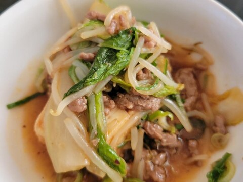 ☆彡白菜ともやし厚揚げのオイスターソース炒め